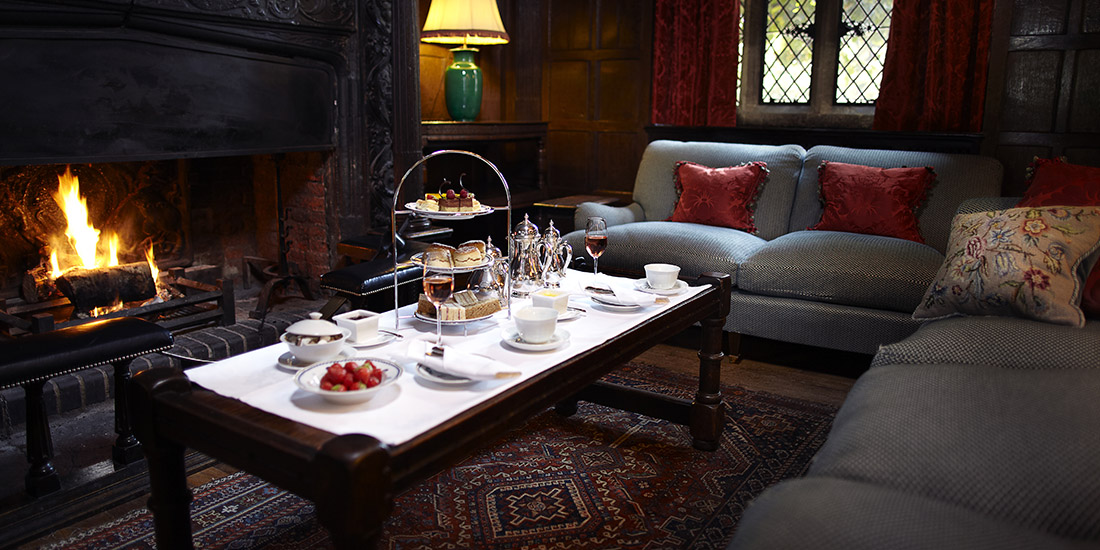 Afternoon tea by fire